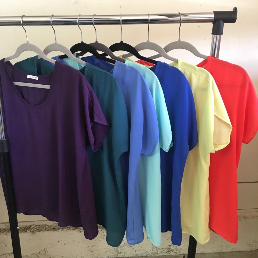 Soprano Blouses- Lot - Large  7 Beautiful Colors